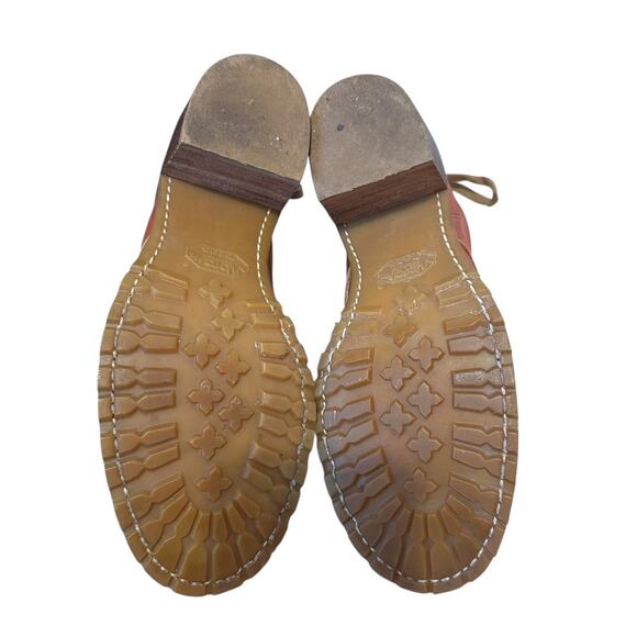 Frye RARE Vintage Red Leather Sabrina Lace Up Boots Size 7 - Picture 7 of 11